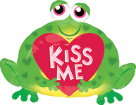 30" Kiss Me Toad Balloon