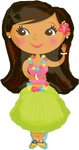 Anagram Mylar & Foil 35" Hula Girl Luau Balloon