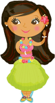 35" Hula Girl Luau Balloon