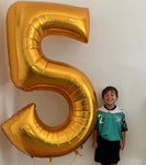 53" Jumbo Gold Number Balloons