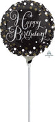 9" Sparkling Happy Birthday Foil Balloons