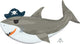 Ahoy Birthday Shark 41″ Foil Balloon