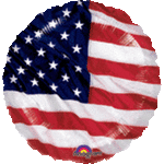 Anagram Mylar & Foil American Flag Flying Colors 18″ Balloon