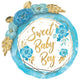 Baby Boy Floral Geo 36″ Balloon