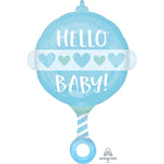 Anagram Mylar & Foil Baby Boy Rattle 18″ Balloon