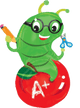 Back to School Giant 33" Worm Apple Balloon