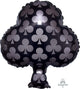 Casino Black Club 21" Mylar Foil Balloon