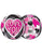 Anagram Mylar & Foil Black & Pink Love You 16″ Orbz Balloon