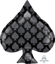 Anagram Mylar & Foil Black Spade 22" Mylar Foil Balloon