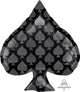 Casino Black Spade 22" Mylar Foil Balloon