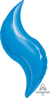 Anagram Mylar & Foil Blue Curve 36″ Balloon