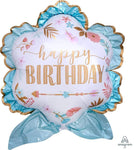 Anagram Mylar & Foil Boho Birthday Girl 27″ Foil Balloon