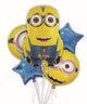 Bouquet Despicable Me Minions Foil Balloons