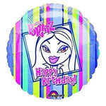 Anagram Mylar & Foil Bratz Funky Birthday Stripes 18″ Balloon