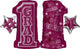 Burgundy #1 Grade 28″ Number Balloon