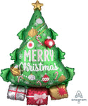 Christmas Tree Garland 34" Mylar Foil Balloon