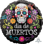 Anagram Mylar & Foil Colorful Dia De Muertos 17″ Balloon