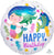 Anagram Mylar & Foil Colorful Ocean Fun HBD 17″ Balloon