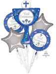 Anagram Mylar & Foil Communion Day Boy Balloon Bouquet