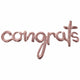 Congrats Rose Gold Script Air-fill Phrase Balloon