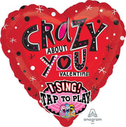 Crazy About You 29" Singing Balloon (Plays Music)