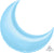 Anagram Mylar & Foil Crescent Moon Pastel Blue 26″ Balloon