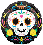 Anagram Mylar & Foil Day of the Dead Skull 18″ Balloon