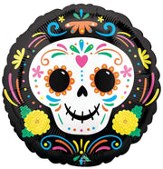 Anagram Mylar & Foil Day of the Dead Skull 18″ Balloon