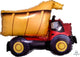 Dump Truck 32" Mylar Foil Balloon