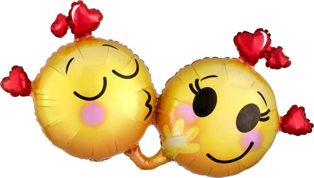 Anagram Mylar & Foil Emoticons in Love 36" Mylar Foil Balloon