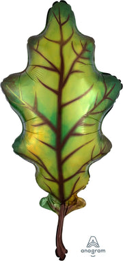 Anagram Mylar & Foil Fall Green Oak Leaf 42″ Balloon