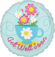 Anagram Mylar & Foil Get Well Soon Tea Cup 18″ Balloon