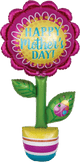 Giant 5′ Tall Happy Mother's Day Flower Pot Balloon