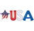 Anagram Mylar & Foil Giant USA Red White Blue 34" Letter Balloon Set