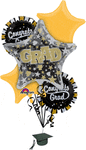 Anagram Mylar & Foil Glitter Grad Balloon Bouquet