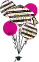 Gold Confetti Grad Balloon Bouquet