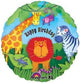 Happy Birthday Jungle Animals 18" Balloon