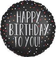 Anagram Mylar & Foil Happy Birthday To You! Satin 18″ Balloon