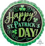 Anagram Mylar & Foil Happy St. Patrick's Day Clovers 18″ Balloon