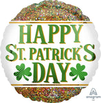 Anagram Mylar & Foil Happy St. Patrick's Day Glitter 18″ Balloon