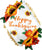 Anagram Mylar & Foil Happy Thanksgiving Satin Ruffle Diamond 27″ Balloon