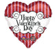 Happy Valentines Day Candy Striped 28″ Foil Balloon