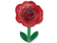 I Love You Rose With Stem 28" Foil Balloon
