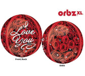 I Love You Roses 16″ Orbz Balloon