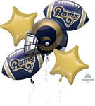 Anagram Mylar & Foil Los Angeles Rams Balloon Bouquet