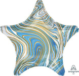 Anagram Mylar & Foil Marblez™ Blue Star 18″ Balloon