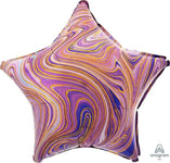 Anagram Mylar & Foil Marblez™ Purple Star 18″ Balloon