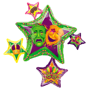 Anagram Mylar & Foil Masquerade Star Cluster 35″ Foil Balloon