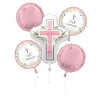 Anagram Mylar & Foil My First Communion Pink Bouquet Balloon