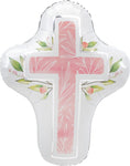 Anagram Mylar & Foil My First Communion Pink Cross 28″ Balloon